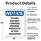 Signmission Please Deposit Feminine Hygiene, 18 in W x Rectangle, Aluminum OS-2PACK-NS-A-1824-V-17363 - alternate 2